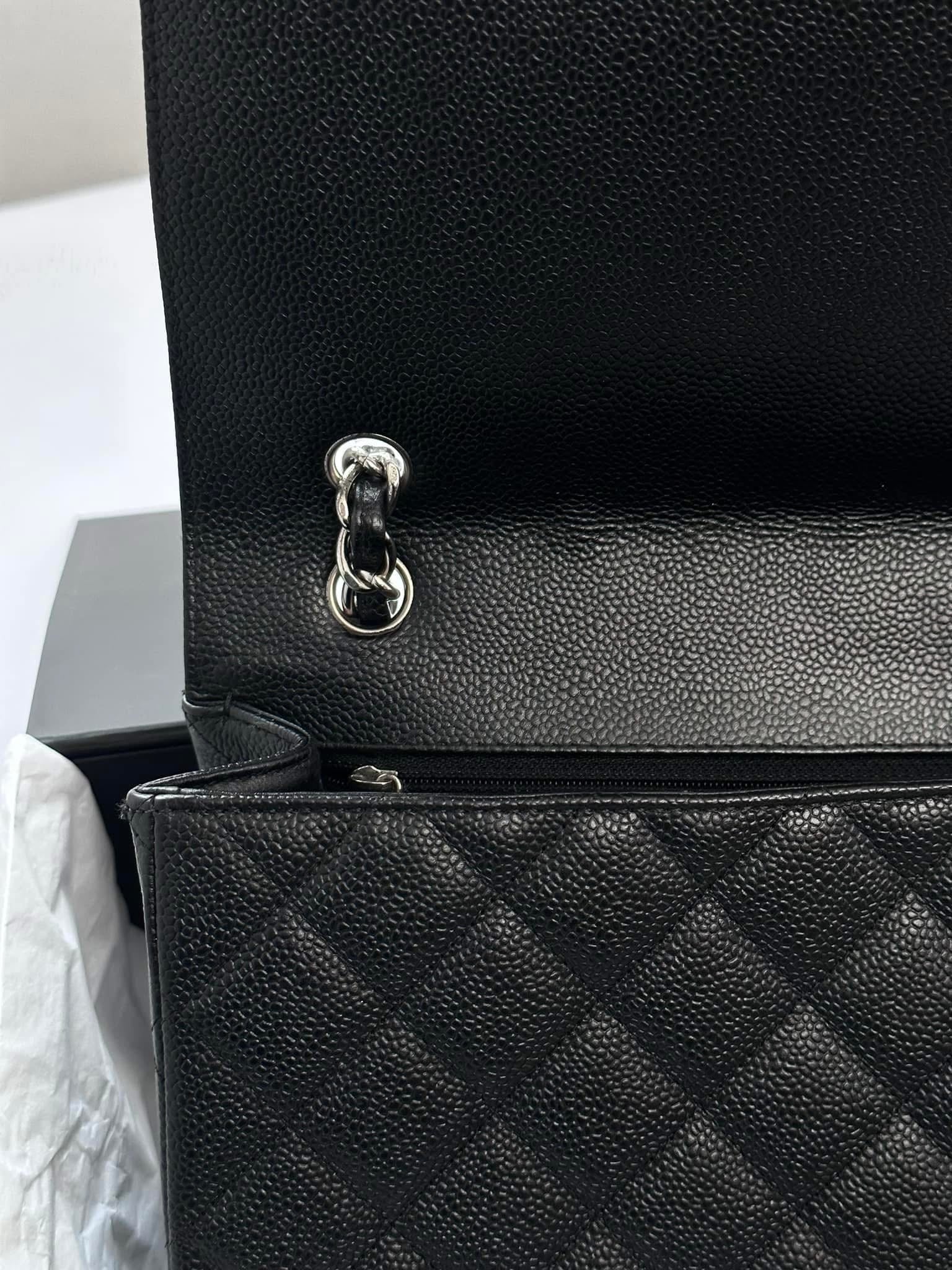 CHANEL Black Maxi Single Flap