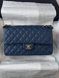 CHANEL Medium Navy Blue LGHW