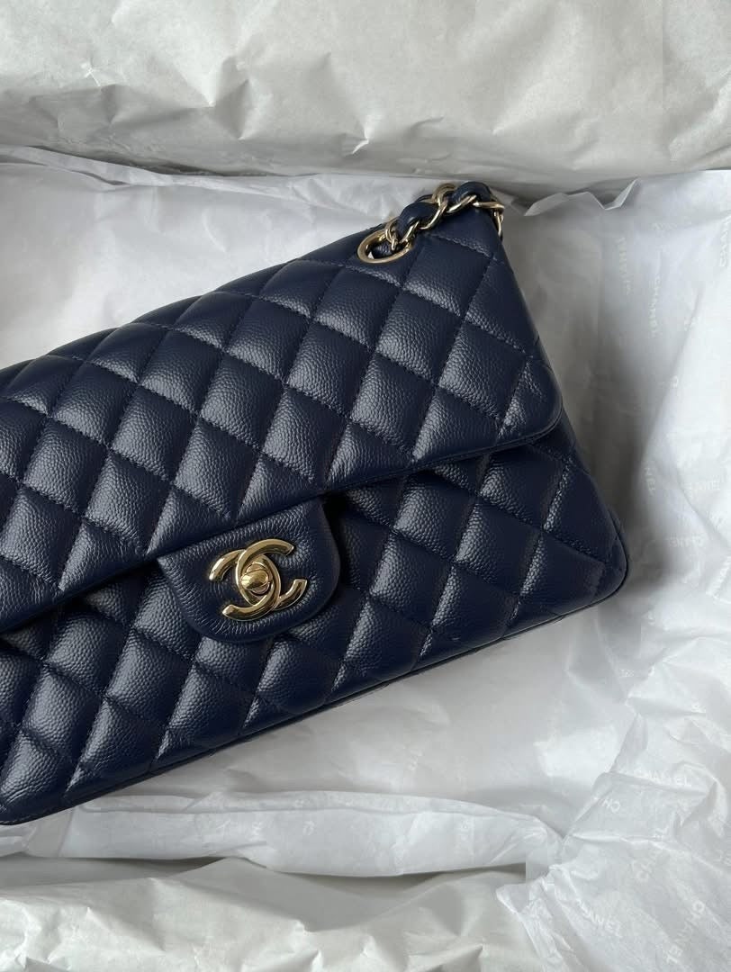 CHANEL Blue Classic Medium