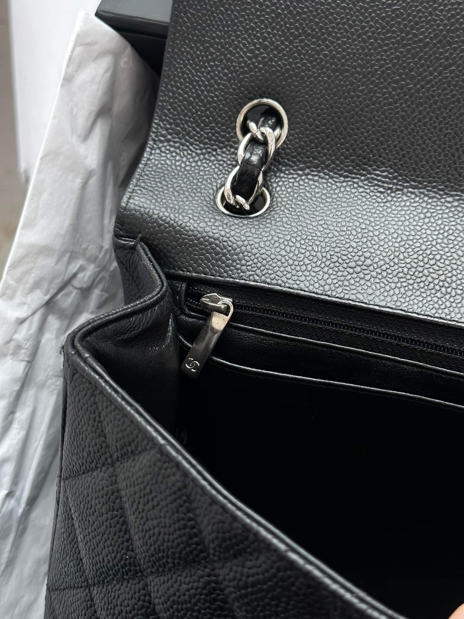 CHANEL Black Maxi Single Flap